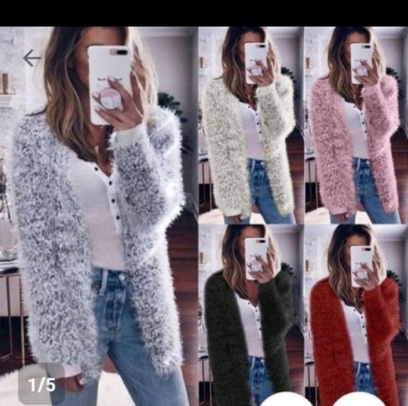 š„HOST PICK!š„ Last One! Long Sleeve Mohair Cardi - Picture 3 of 3